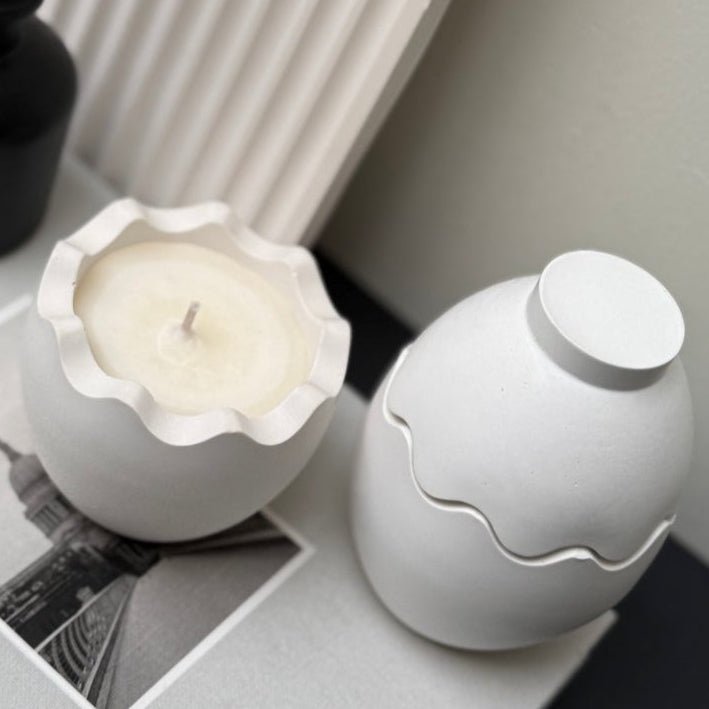 Egg Candle with Lid - Designs by Inaya