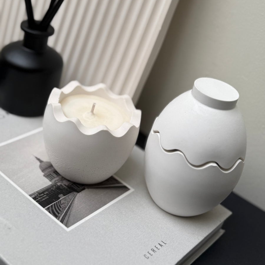 Egg Candle with Lid - Designs by Inaya