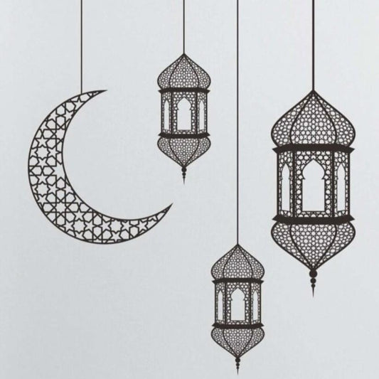 Eid Moon & Lantern Decals - Designs by Inaya