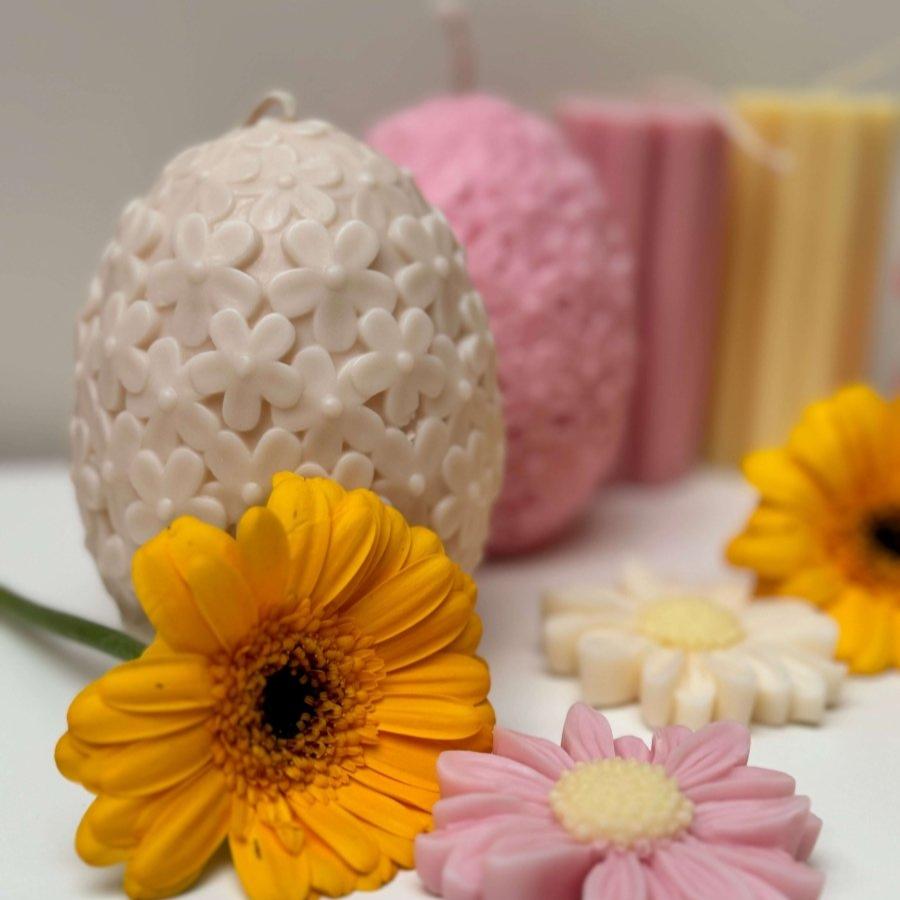 Floral Egg Candle - Designs by Inaya