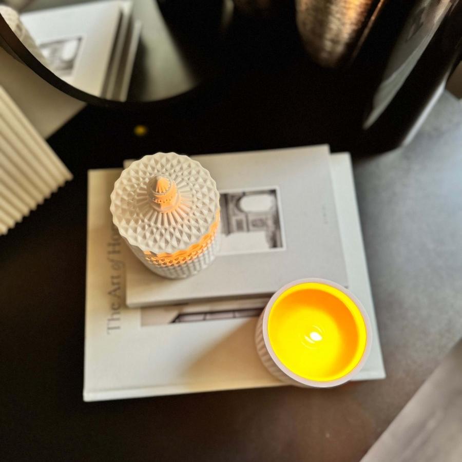 Florence Geometrical Scented Candle with lid 250g - Designs by Inaya