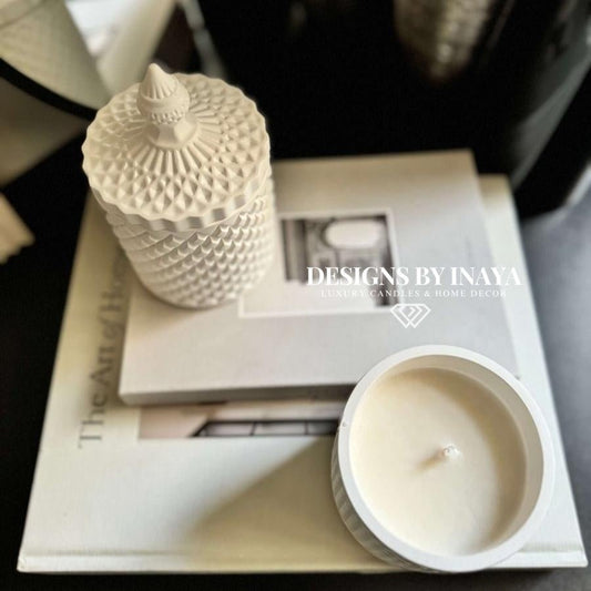 Florence Geometrical Scented Candle with lid 250g - Designs by Inaya