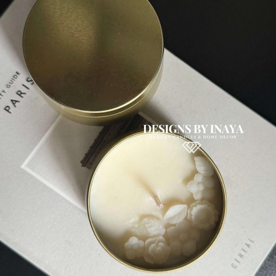 Flower Candle Jar 100g - Designs by Inaya