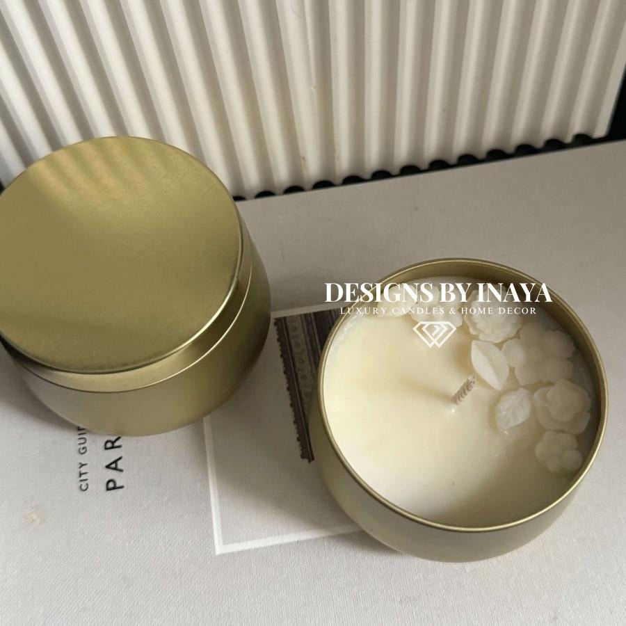 Flower Candle Jar 100g - Designs by Inaya