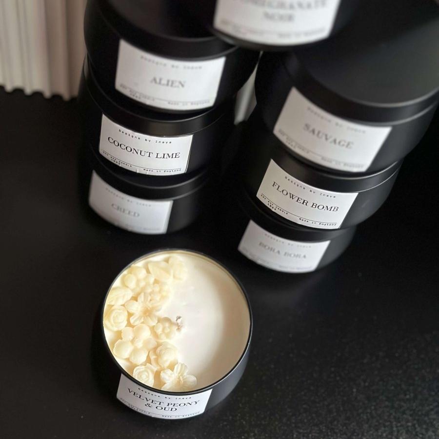 Flower Candle Jar 100g - Designs by Inaya