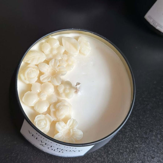 Flower Candle Jar 100g - Designs by Inaya