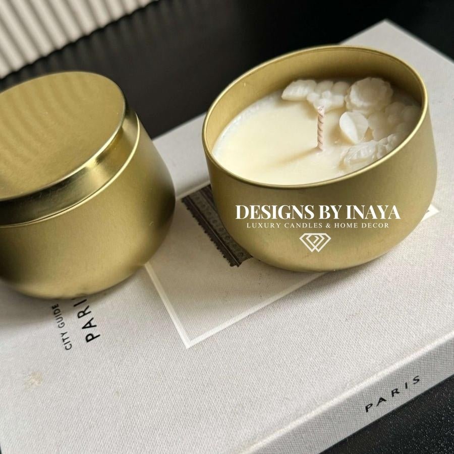 Flower Candle Jar 100g - Designs by Inaya