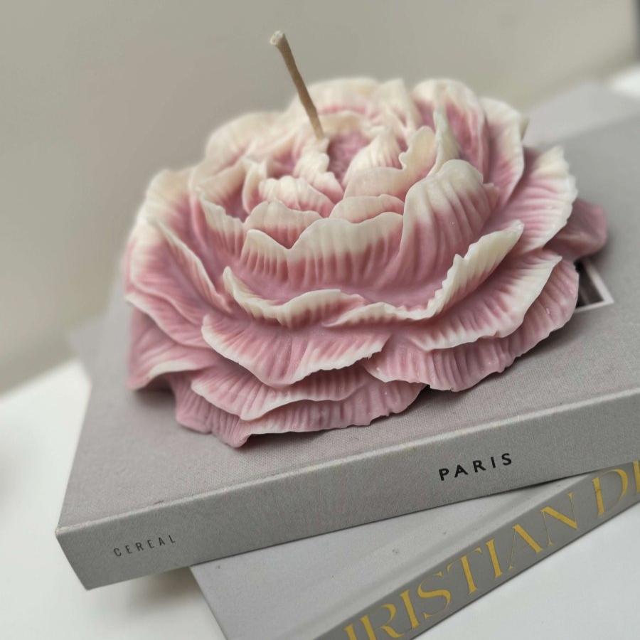 Luxury Giant Peony Flower Candle - Designs by Inaya