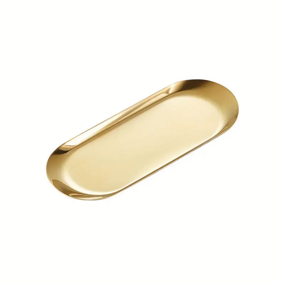 Gold Oval Decor Tray - Designs by Inaya
