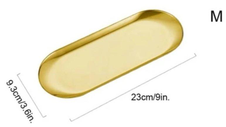 Gold Oval Decor Tray - Designs by Inaya