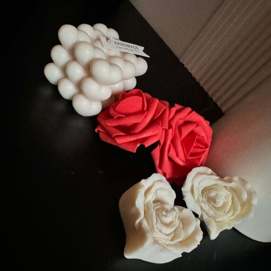 Heart Bubble Cube Candle - Designs by Inaya