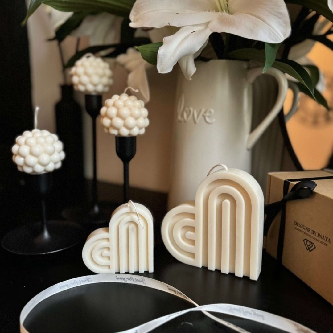 Heart Candle Gift set | Luxury Gifts - Designs by Inaya