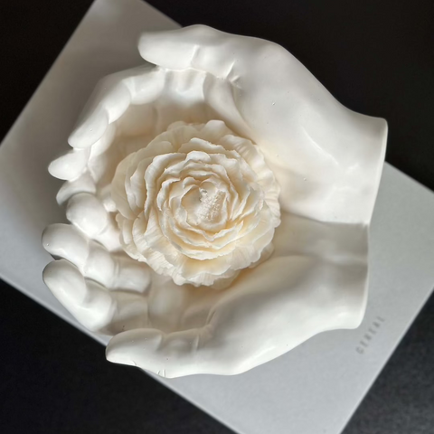 Peony Sculpture Candle