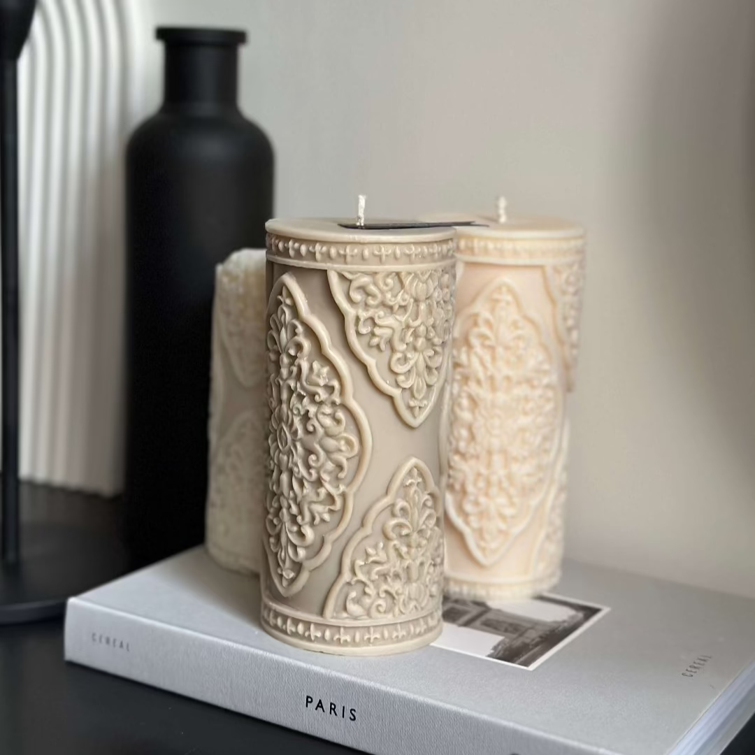 Noor Luxury Pillar Candle Gift Set | Luxury Gifts - Designs by Inaya