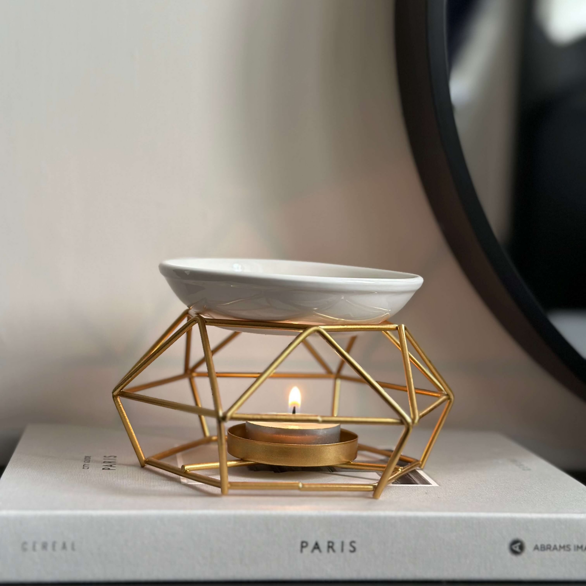 Gold Geometric Wax / oil burner