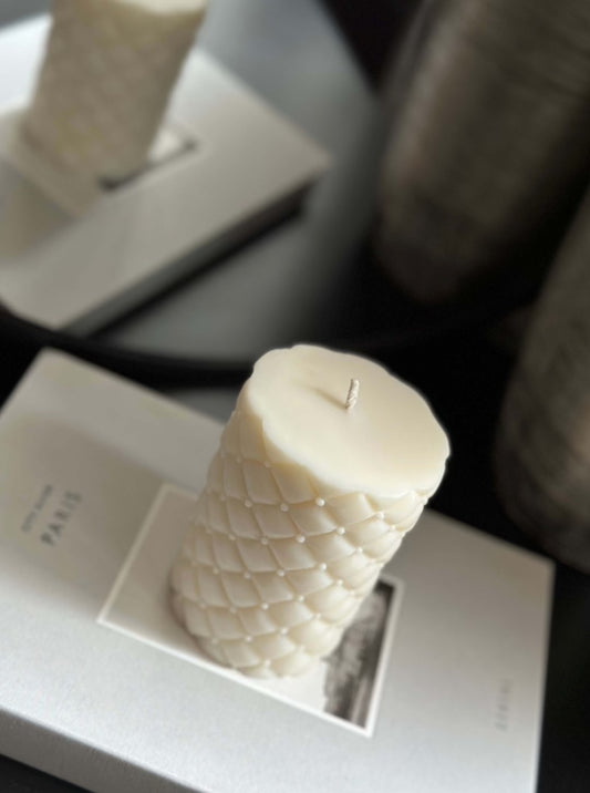 Quilted Cream candle