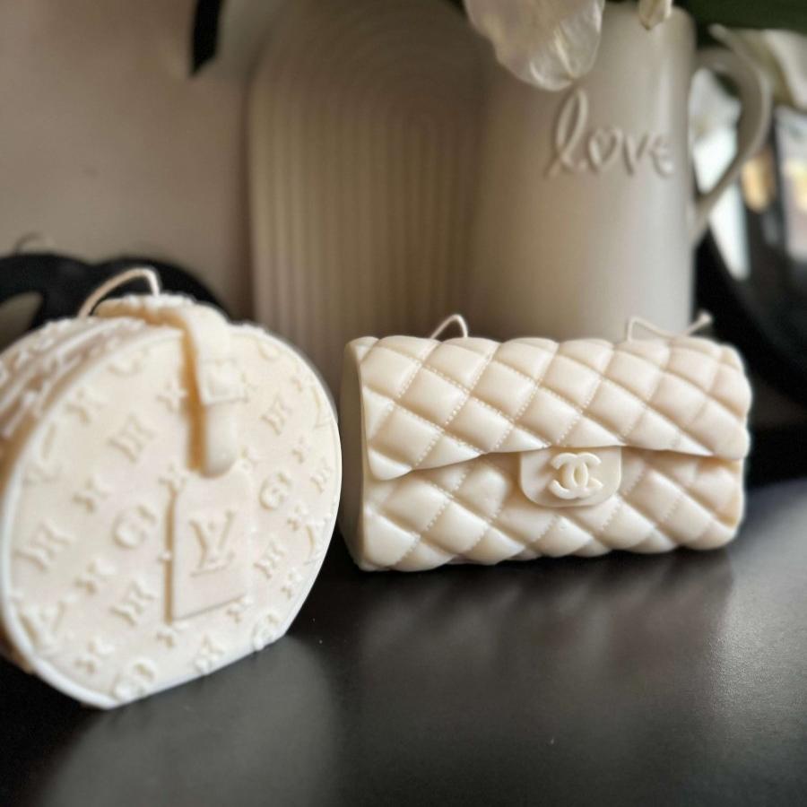 Large Luxury Coco Handbag Candle - Designs by Inaya