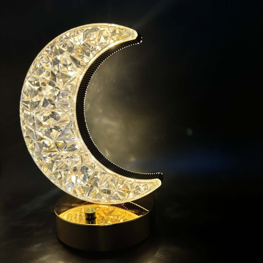 LED Crystal Touch Moon Lamp | Eid - Designs by Inaya