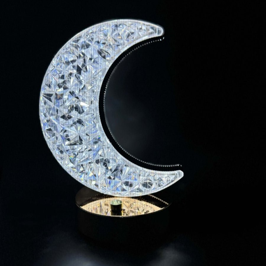 LED Crystal Touch Moon Lamp | Eid - Designs by Inaya