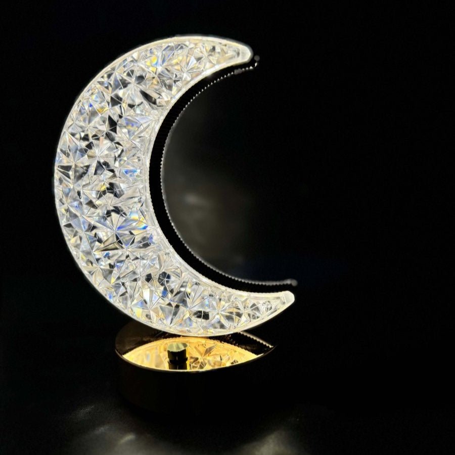 LED Crystal Touch Moon Lamp | Eid - Designs by Inaya