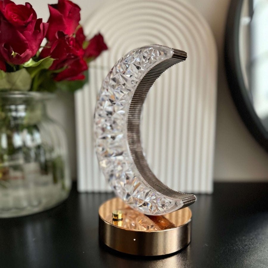 LED Crystal Touch Moon Lamp | Eid - Designs by Inaya