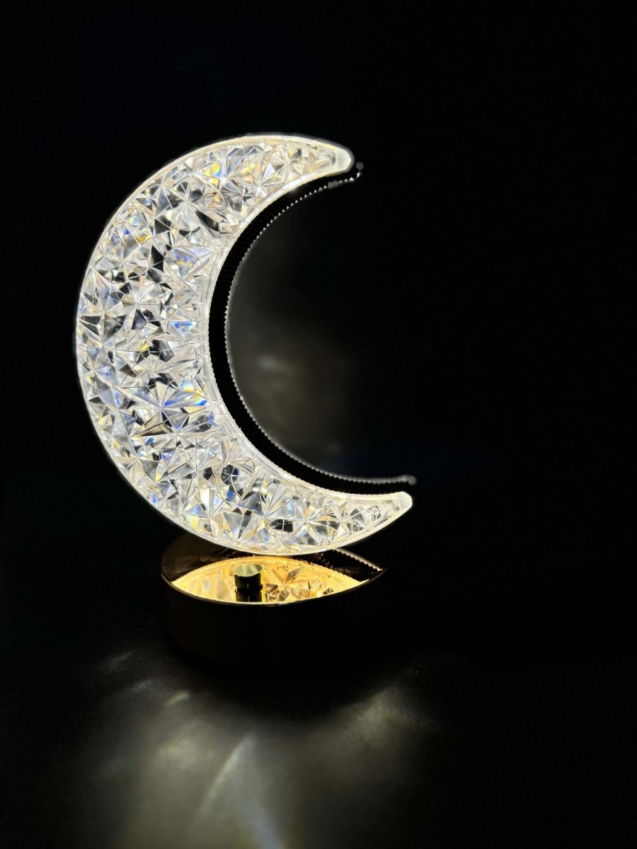 LED Crystal Touch Moon Lamp | Eid - Designs by Inaya