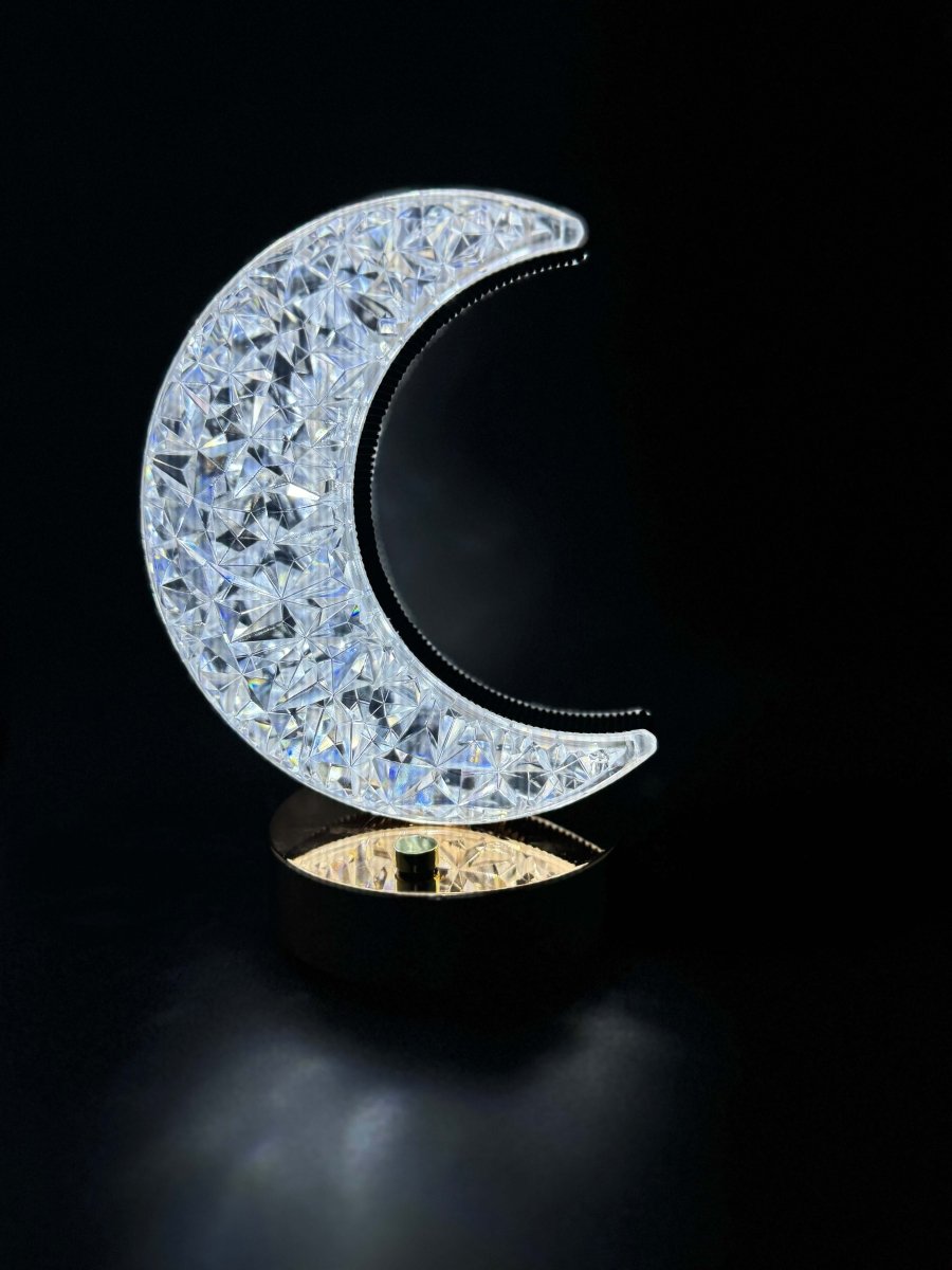 LED Crystal Touch Moon Lamp | Eid - Designs by Inaya