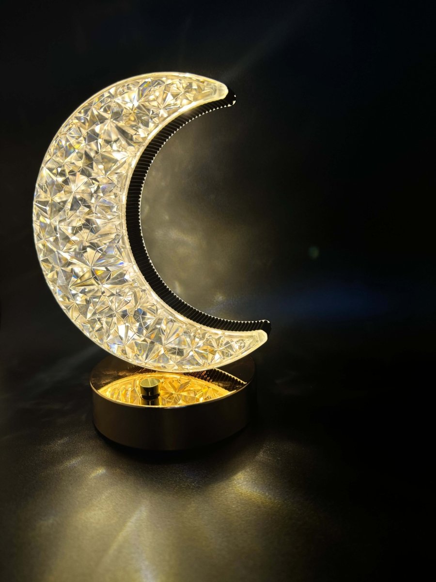 LED Crystal Touch Moon Lamp | Eid - Designs by Inaya