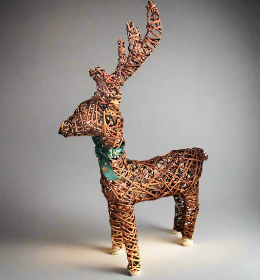 LED Rattan Reindeer (Indoor & Outdoor) 60cm Christmas Decoration Waterproof - Designs by Inaya