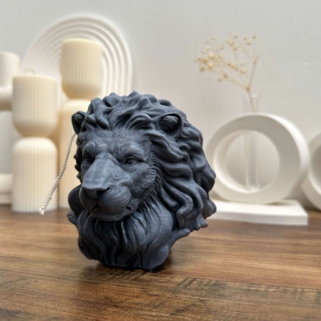 Lion Head Sculpture Candle - Designs by Inaya