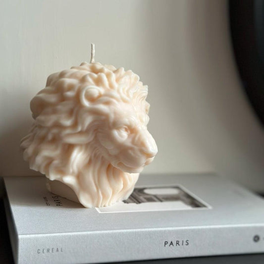 Lion Head Sculpture Candle - Designs by Inaya