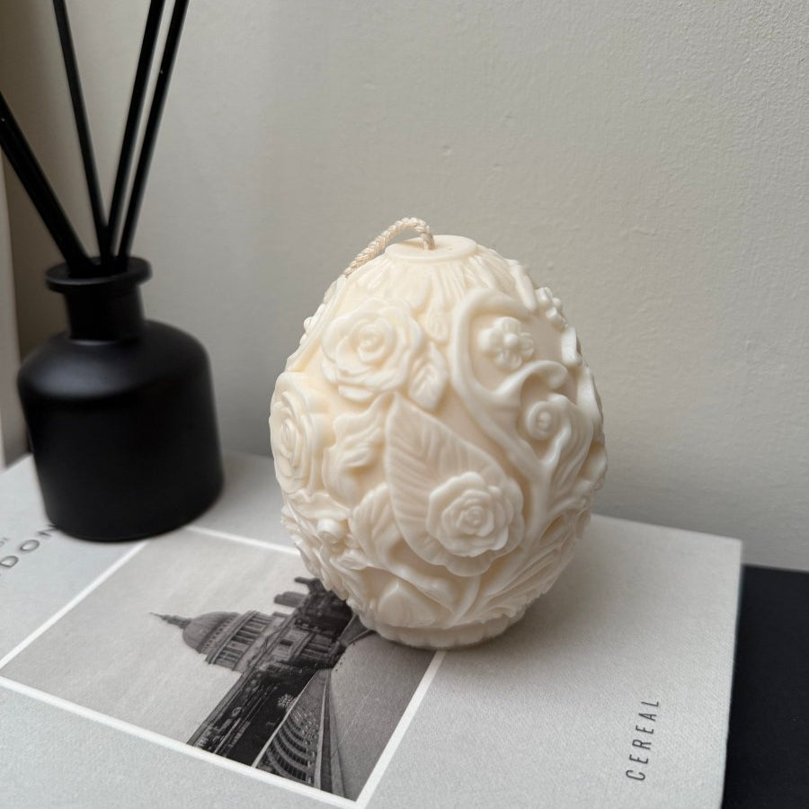 Luxe Floral Egg Candle - Designs by Inaya