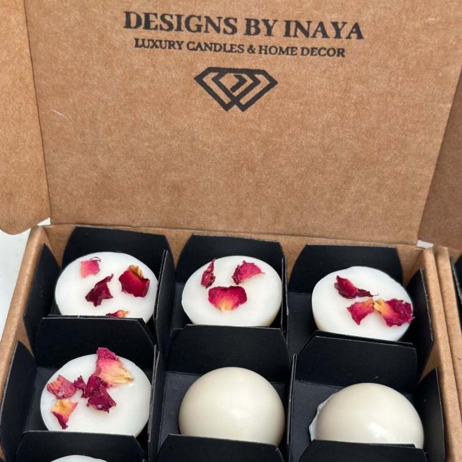 Luxury  soy wax melts UK strong scented | 9 Botanical Soy Wax Melt Domes - Designs by Inaya