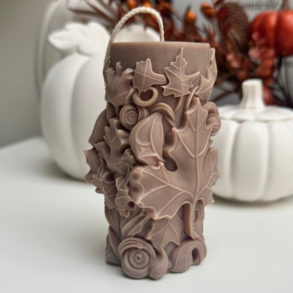 Autumn Maple Leaf Scented Sculpture Decor Candle - Designs by Inaya
