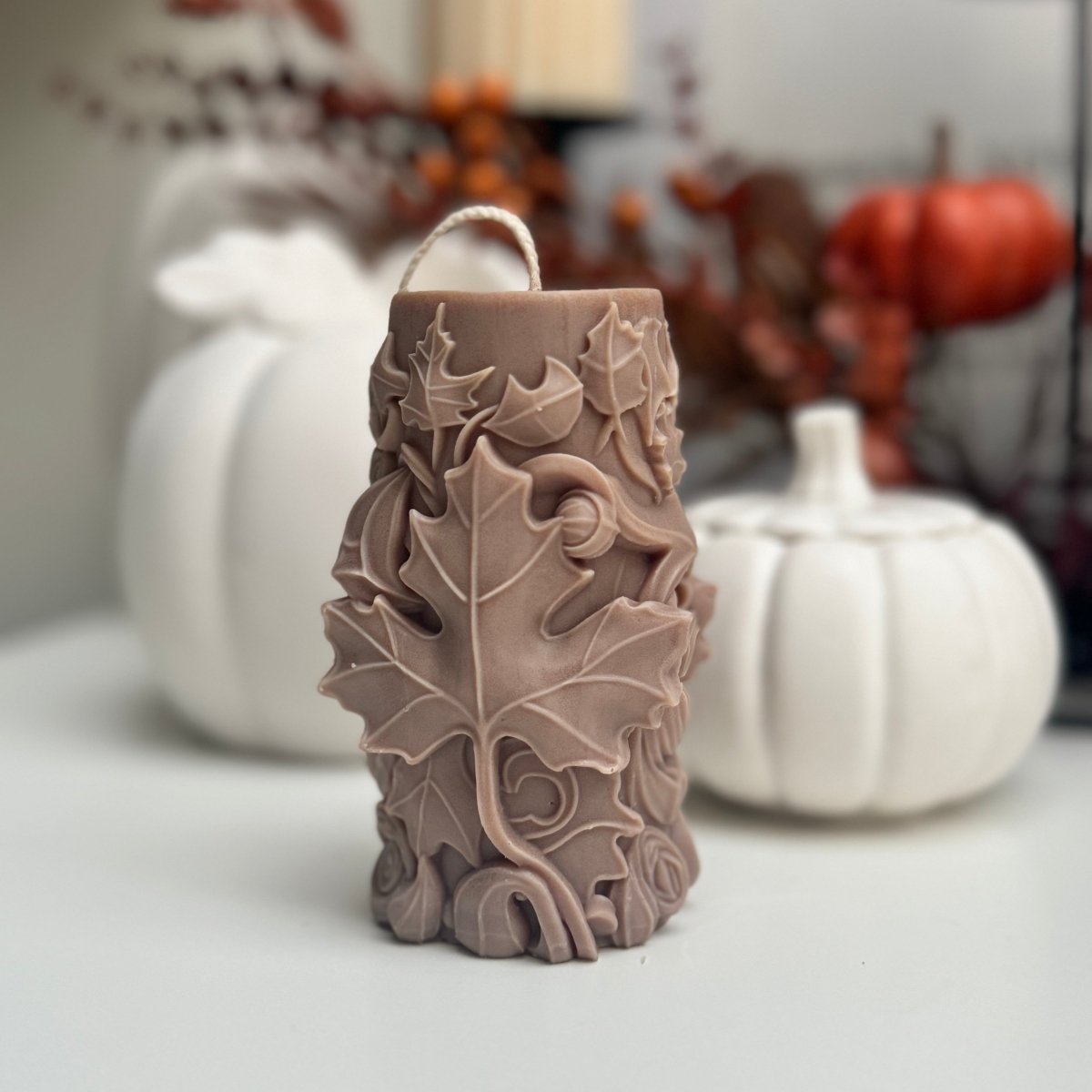 Autumn Maple Leaf Scented Sculpture Decor Candle - Designs by Inaya