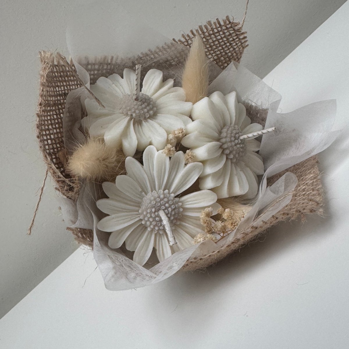 Mini Daisy Flower Candle Bouquet - Designs by Inaya