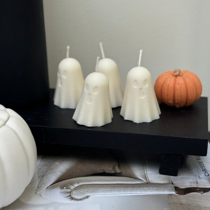 Mini Ghost Candle Set of 4 - Designs by Inaya