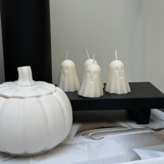 Mini Ghost Candle Set of 4 - Designs by Inaya