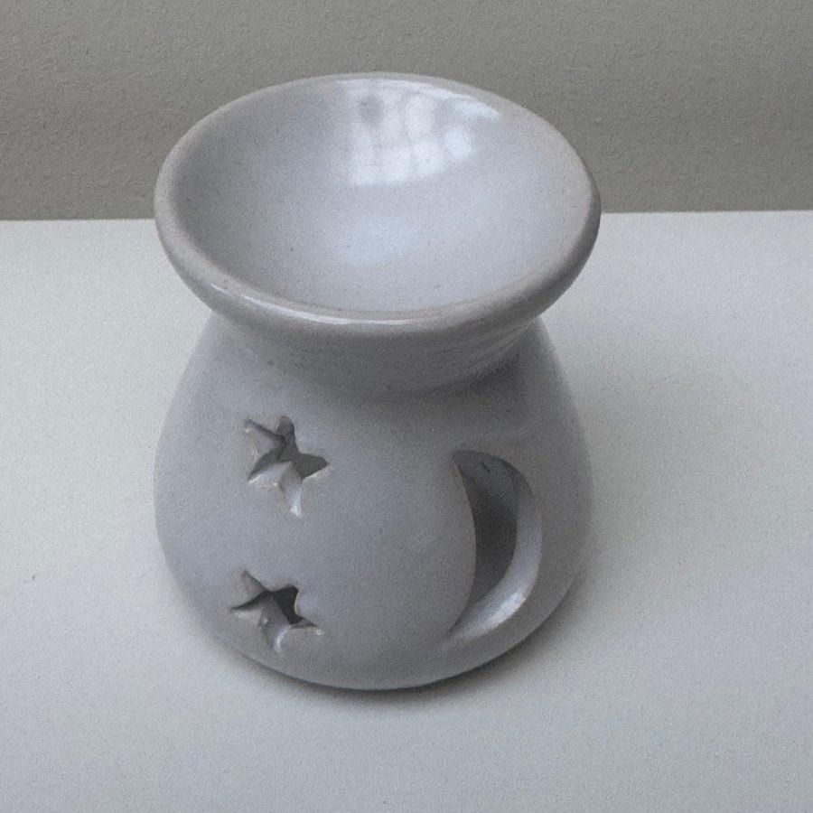 Mini Moon & Star oil / wax burner white - Designs by Inaya