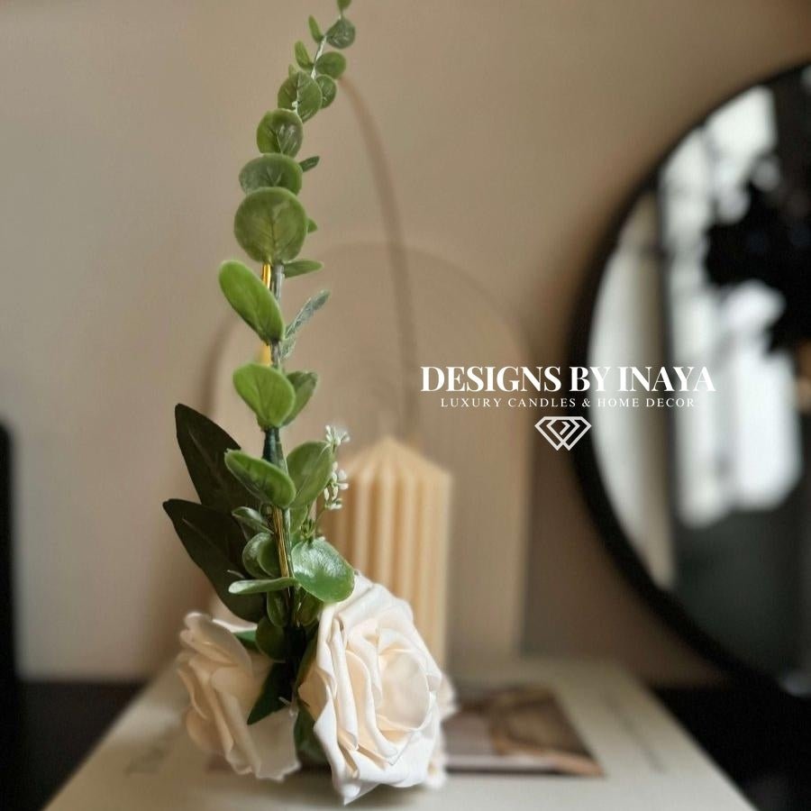 Minimalist Floral Gold Ring | Table | Event Decor - Designs by Inaya
