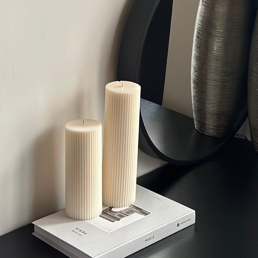 Minimalist Pillar Candle Scented Home Decor Gift - Designs by Inaya