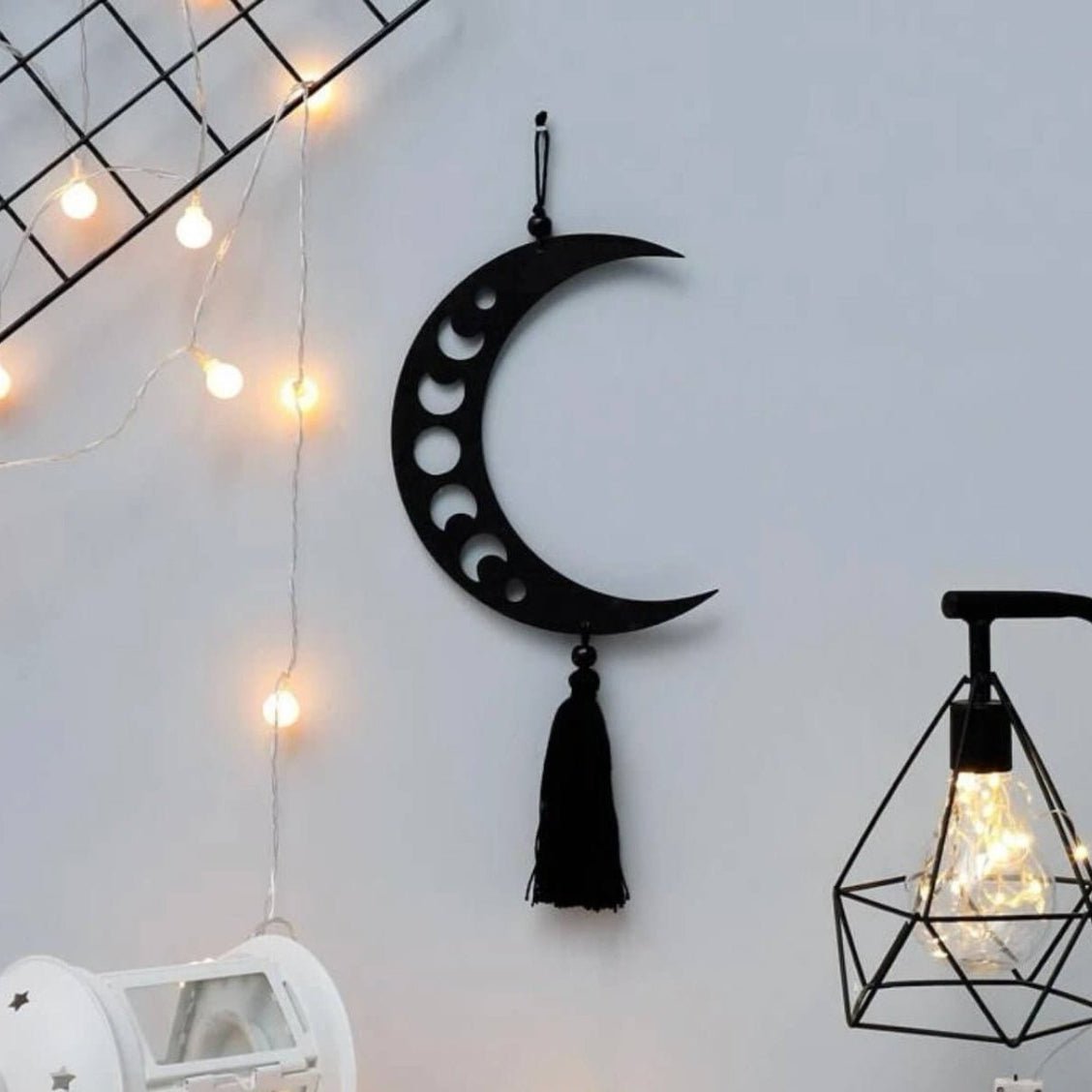 Noor Collection - Moon Decor Black | Wall Hanging Decorations - Designs by Inaya