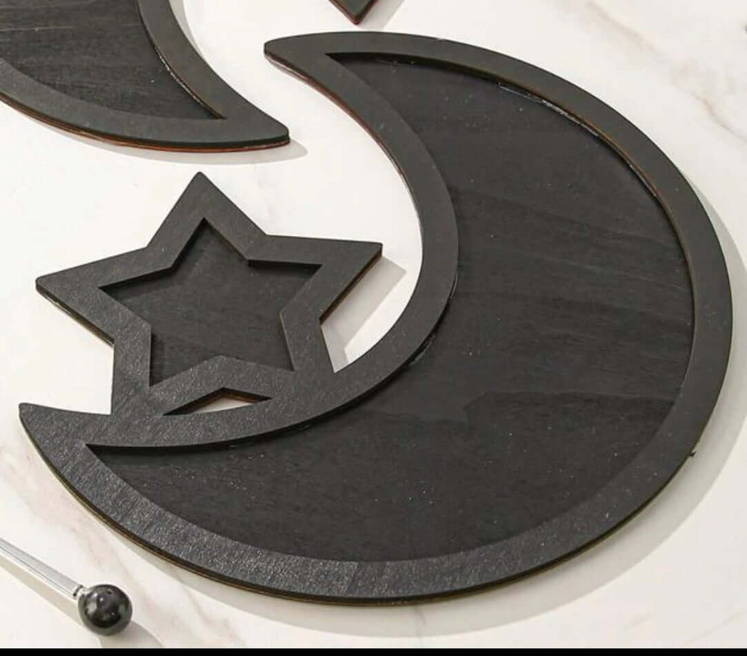 Moon & Star Bamboo Snack Tray | Eid - Designs by Inaya
