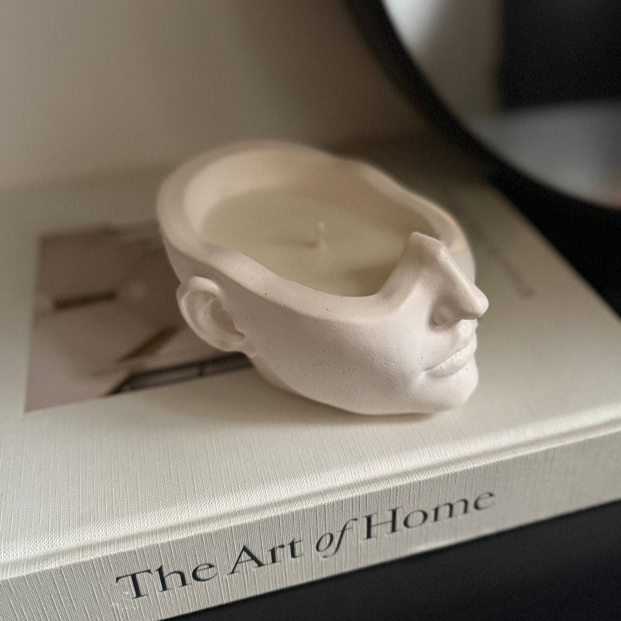 NIAMH Stone Head Soy wax Candle - Designs by Inaya
