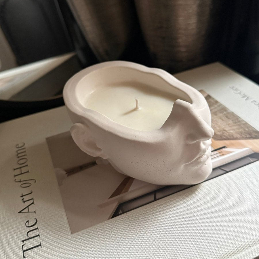 NIAMH Stone Head Soy wax Candle - Designs by Inaya