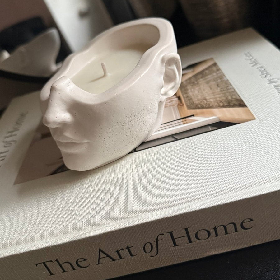 NIAMH Stone Head Soy wax Candle - Designs by Inaya