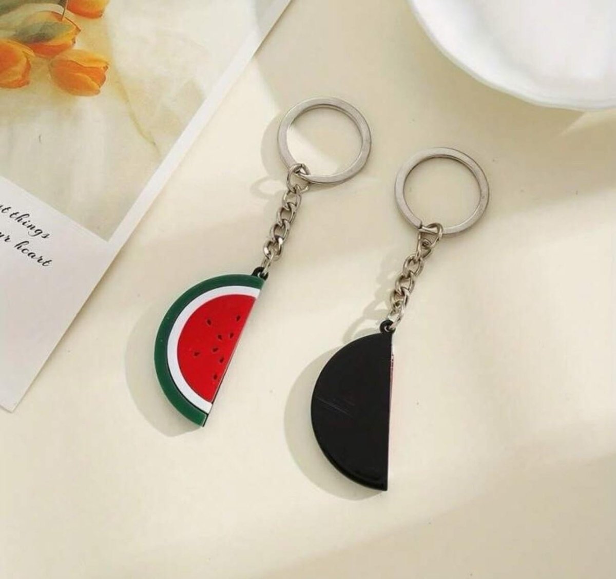 Palestine Watermelon Keyring - Designs by Inaya