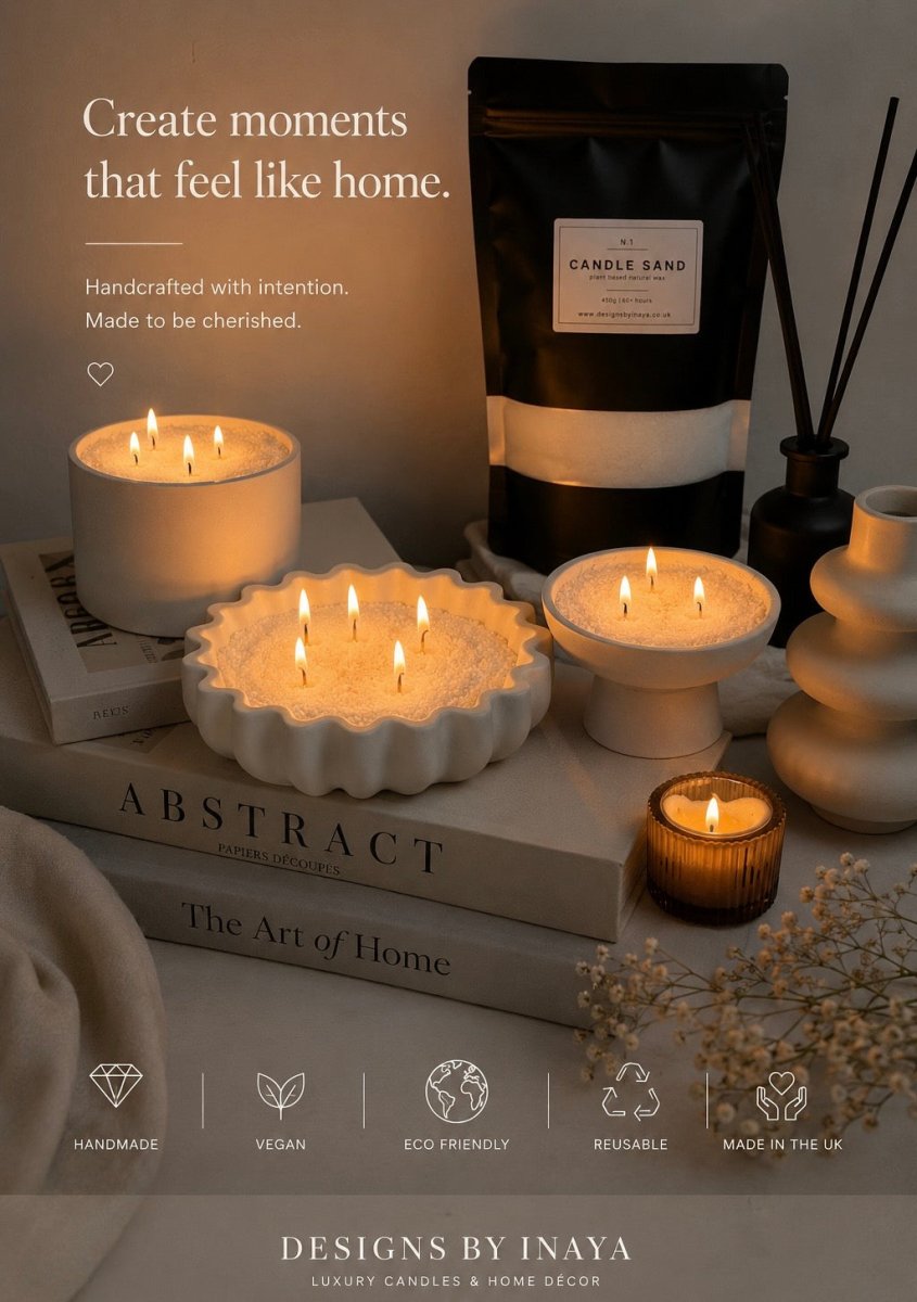 Pearled Candle Sand Wax + Wicks