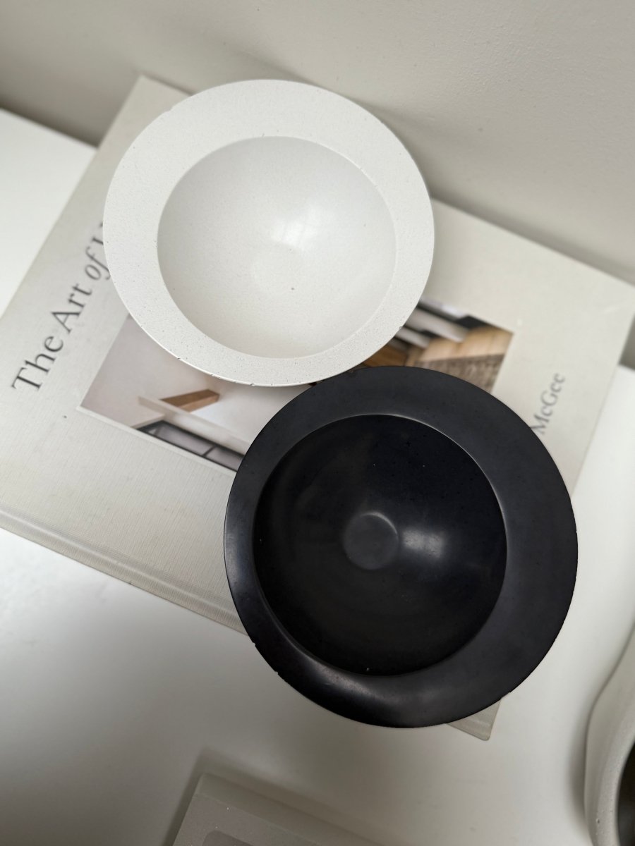 RAYA Minimalist White Stoneware Bowl