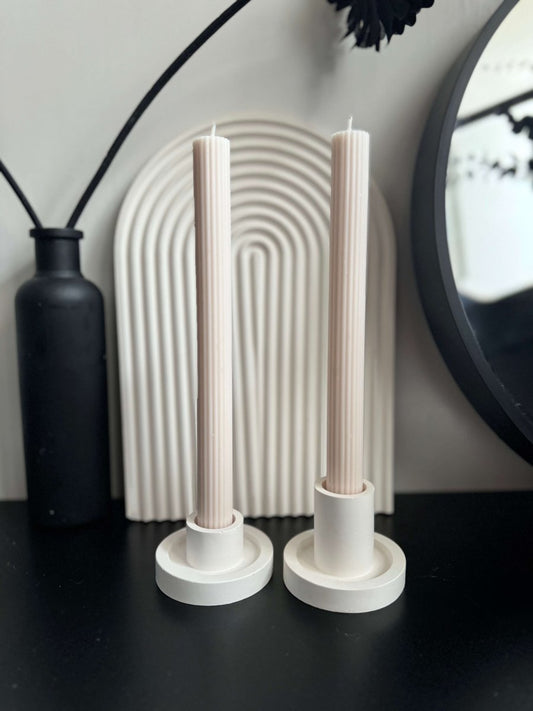 Ribbed Taper Candles - Designs by Inaya